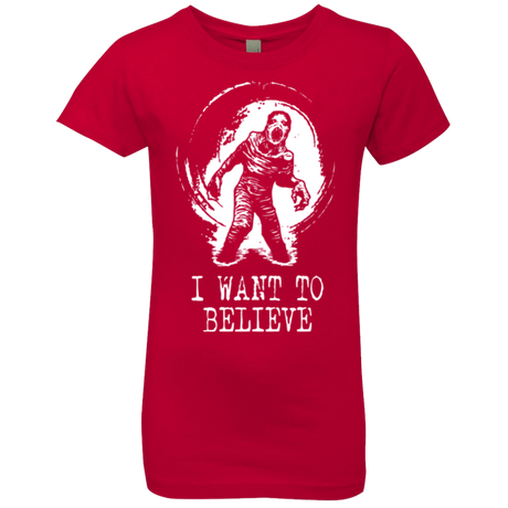 T-Shirts Red / YXS Believe in Flukeman Girls Premium T-Shirt