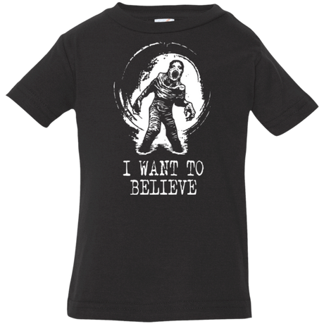 T-Shirts Black / 6 Months Believe in Flukeman Infant Premium T-Shirt