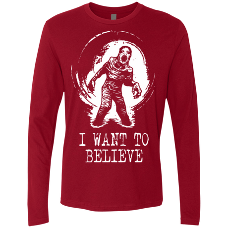 T-Shirts Cardinal / Small Believe in Flukeman Men's Premium Long Sleeve