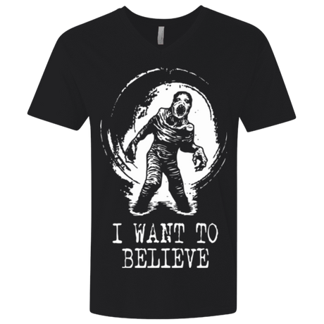 T-Shirts Black / X-Small Believe in Flukeman Men's Premium V-Neck