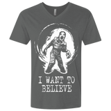 T-Shirts Heavy Metal / X-Small Believe in Flukeman Men's Premium V-Neck