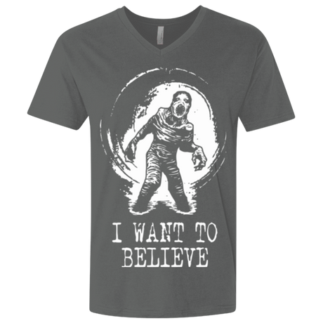 T-Shirts Heavy Metal / X-Small Believe in Flukeman Men's Premium V-Neck