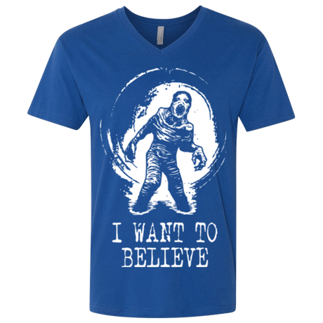 T-Shirts Royal / X-Small Believe in Flukeman Men's Premium V-Neck