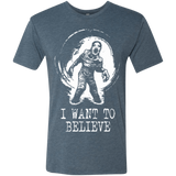 T-Shirts Indigo / Small Believe in Flukeman Men's Triblend T-Shirt