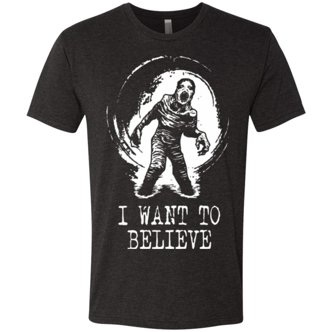 T-Shirts Vintage Black / Small Believe in Flukeman Men's Triblend T-Shirt