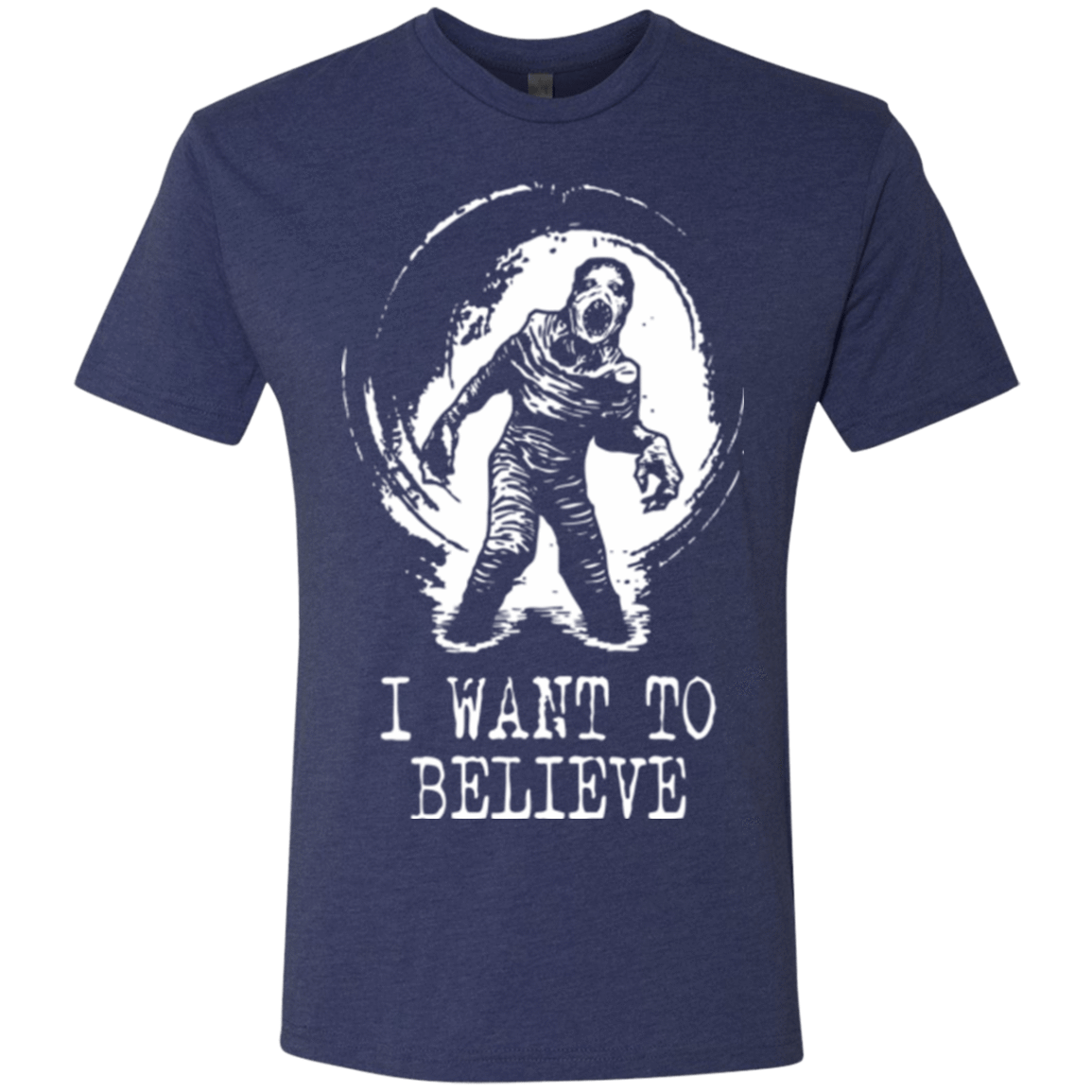 T-Shirts Vintage Navy / Small Believe in Flukeman Men's Triblend T-Shirt