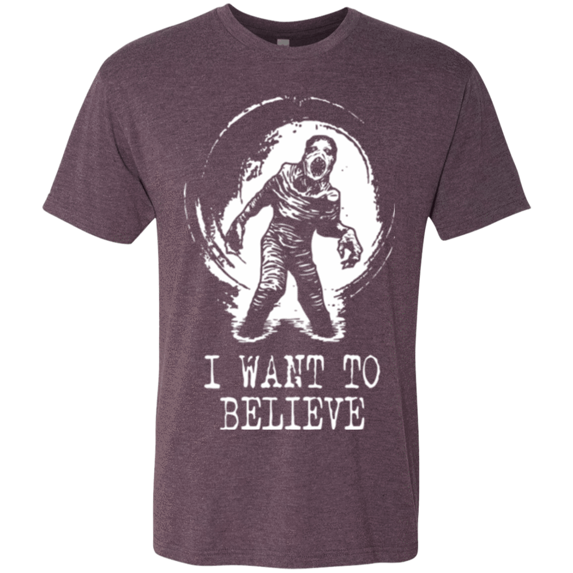 T-Shirts Vintage Purple / Small Believe in Flukeman Men's Triblend T-Shirt