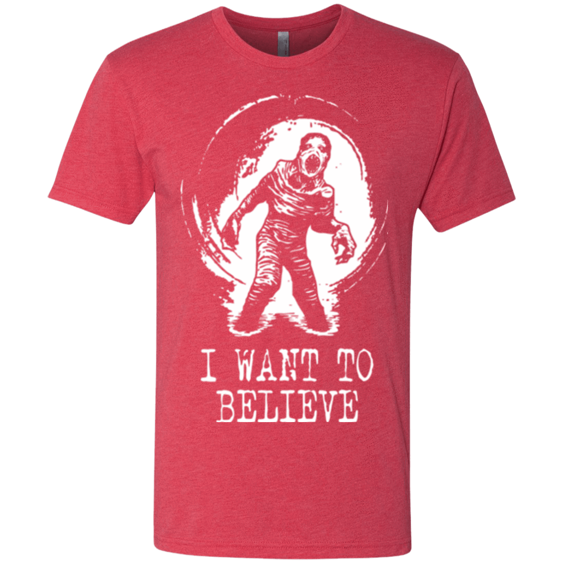 T-Shirts Vintage Red / Small Believe in Flukeman Men's Triblend T-Shirt