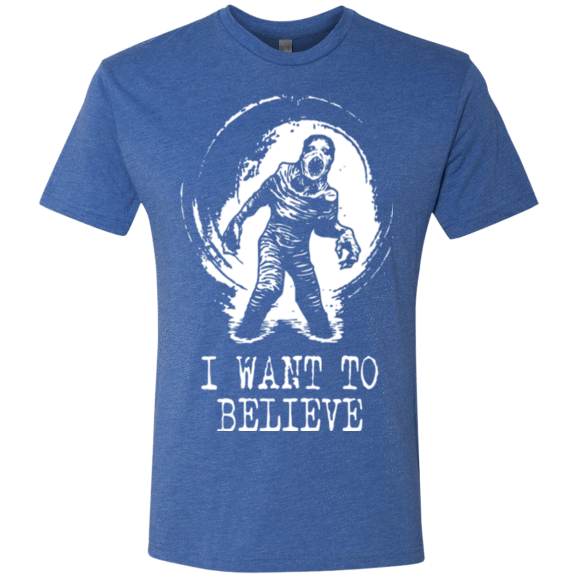 T-Shirts Vintage Royal / Small Believe in Flukeman Men's Triblend T-Shirt