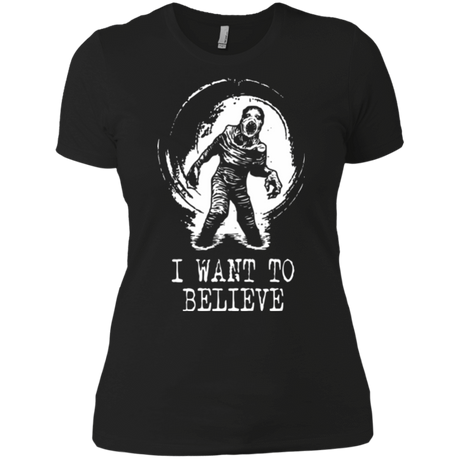 T-Shirts Black / X-Small Believe in Flukeman Women's Premium T-Shirt