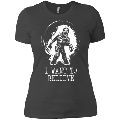 T-Shirts Heavy Metal / X-Small Believe in Flukeman Women's Premium T-Shirt