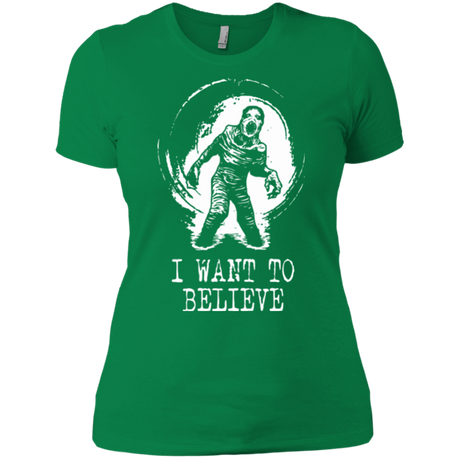 T-Shirts Kelly Green / X-Small Believe in Flukeman Women's Premium T-Shirt