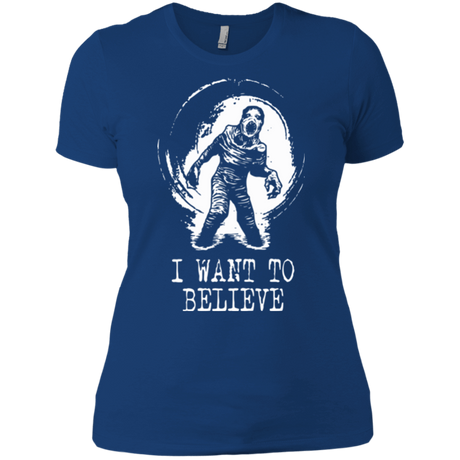 T-Shirts Royal / X-Small Believe in Flukeman Women's Premium T-Shirt