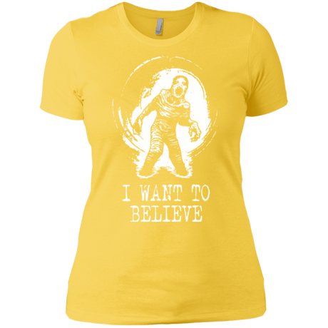 T-Shirts Vibrant Yellow / X-Small Believe in Flukeman Women's Premium T-Shirt