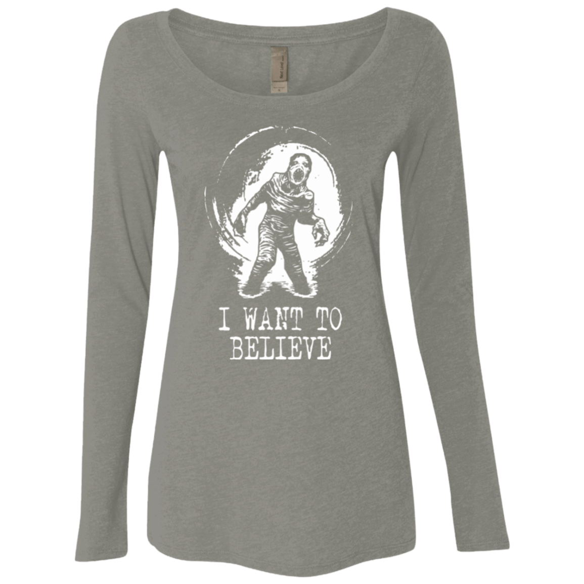 T-Shirts Venetian Grey / Small Believe in Flukeman Women's Triblend Long Sleeve Shirt