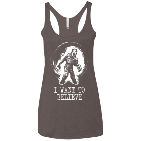 T-Shirts Macchiato / X-Small Believe in Flukeman Women's Triblend Racerback Tank
