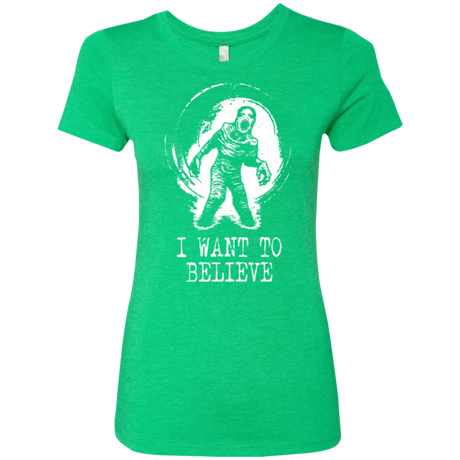 T-Shirts Envy / Small Believe in Flukeman Women's Triblend T-Shirt