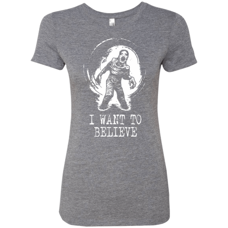 T-Shirts Premium Heather / Small Believe in Flukeman Women's Triblend T-Shirt