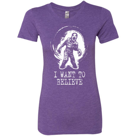 T-Shirts Purple Rush / Small Believe in Flukeman Women's Triblend T-Shirt