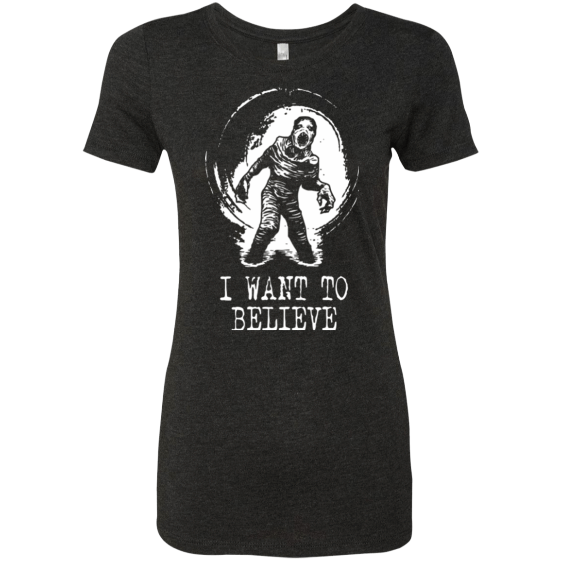 T-Shirts Vintage Black / Small Believe in Flukeman Women's Triblend T-Shirt