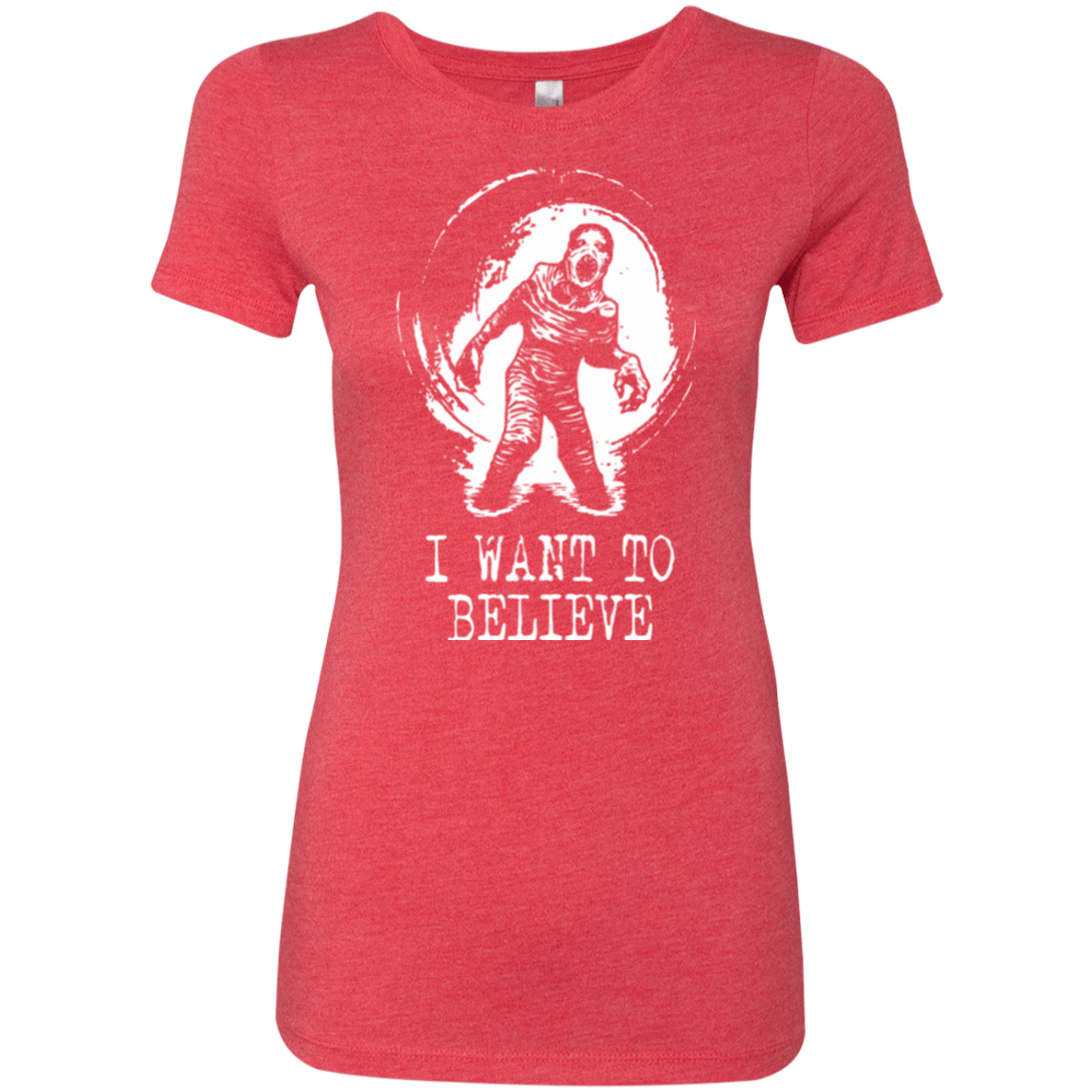 T-Shirts Vintage Red / Small Believe in Flukeman Women's Triblend T-Shirt