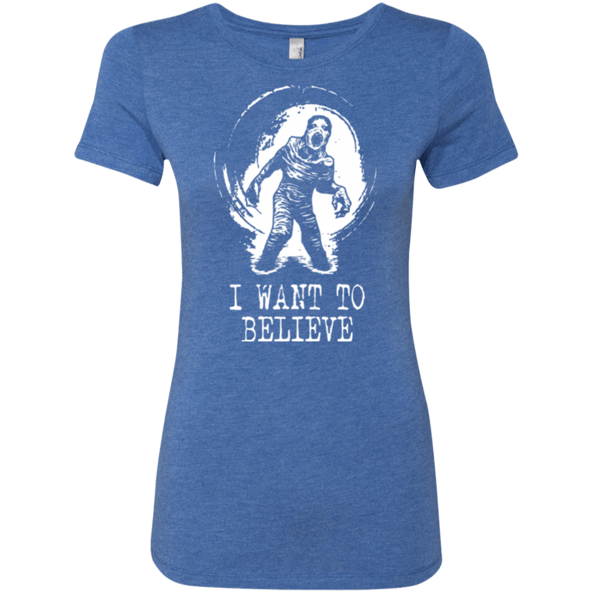 T-Shirts Vintage Royal / Small Believe in Flukeman Women's Triblend T-Shirt