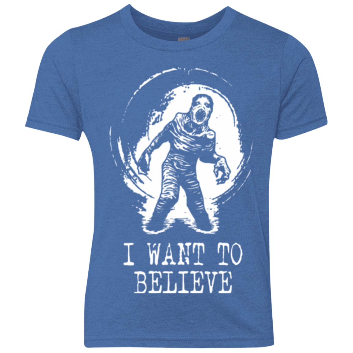 T-Shirts Vintage Royal / YXS Believe in Flukeman Youth Triblend T-Shirt