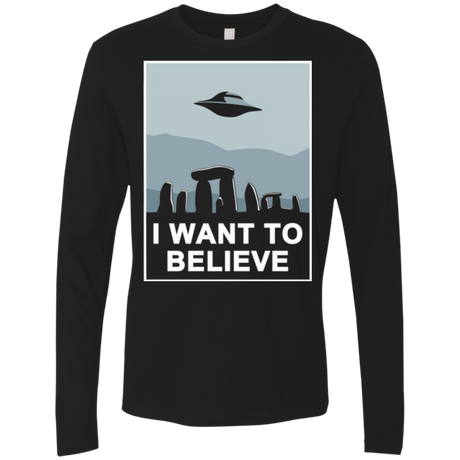 T-Shirts Black / Small Believe in Stonehenge Men's Premium Long Sleeve
