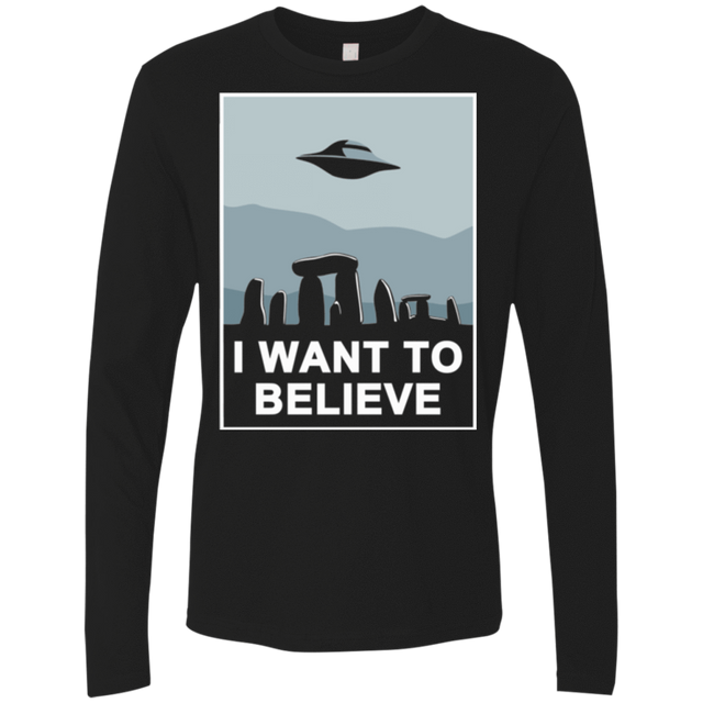 T-Shirts Black / Small Believe in Stonehenge Men's Premium Long Sleeve