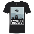 T-Shirts Black / X-Small Believe in Stonehenge Men's Premium V-Neck