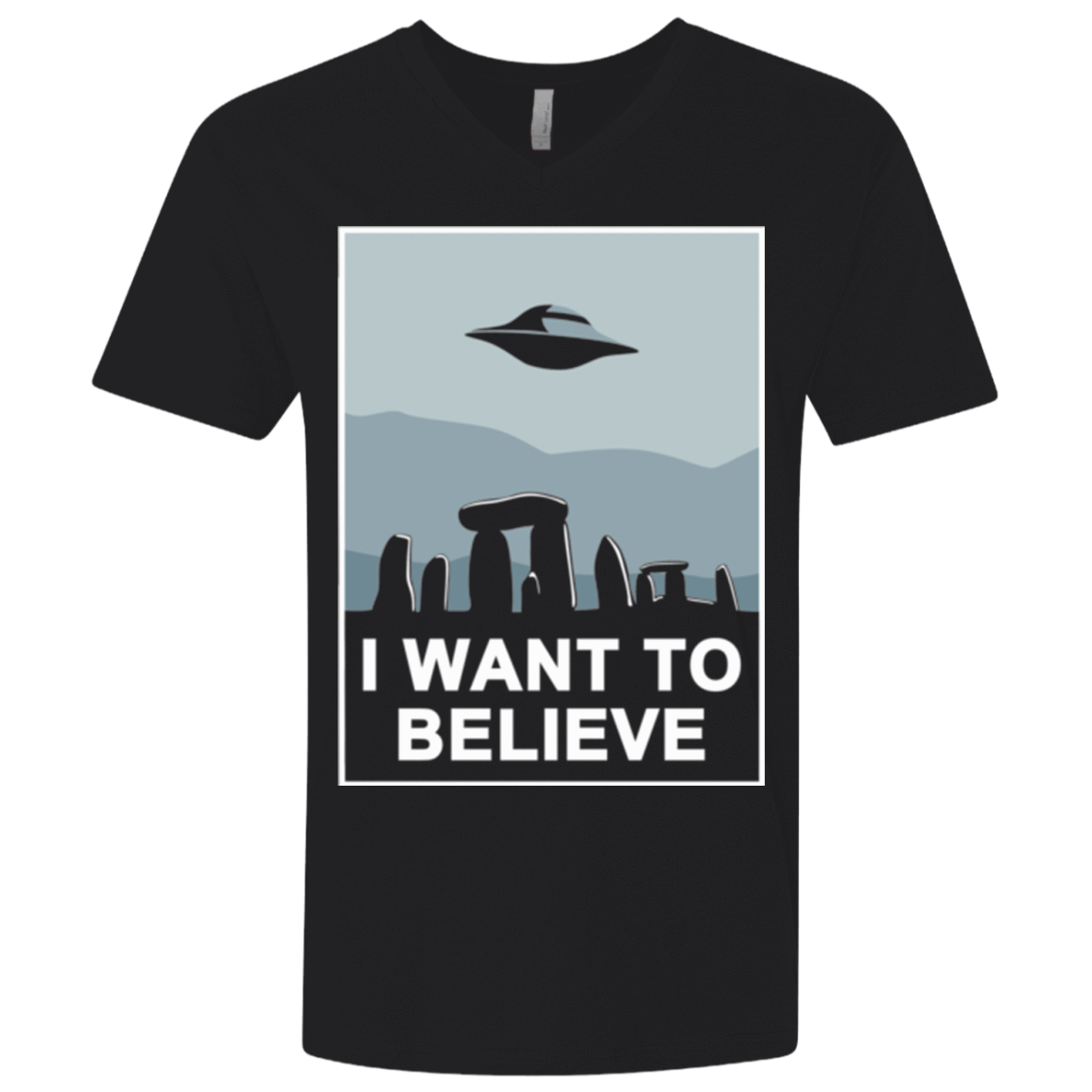 T-Shirts Black / X-Small Believe in Stonehenge Men's Premium V-Neck