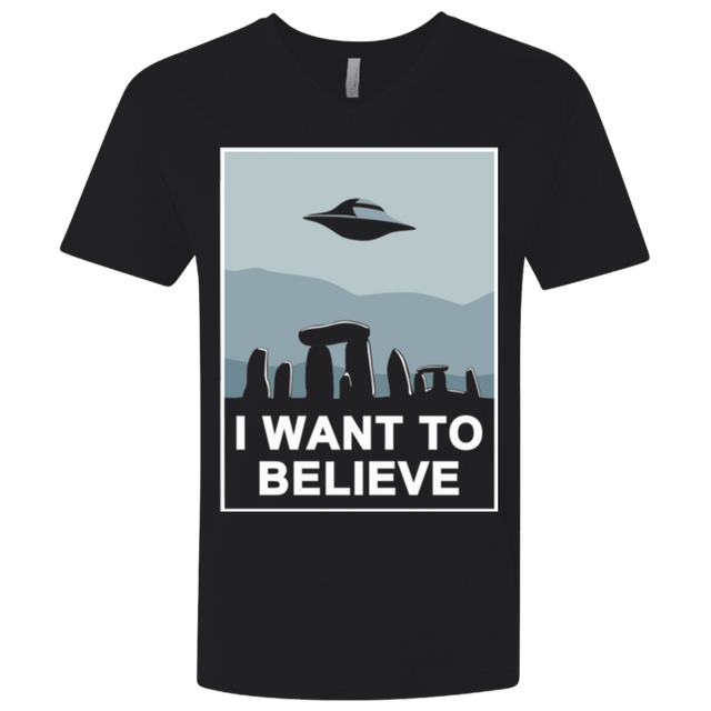 T-Shirts Black / X-Small Believe in Stonehenge Men's Premium V-Neck