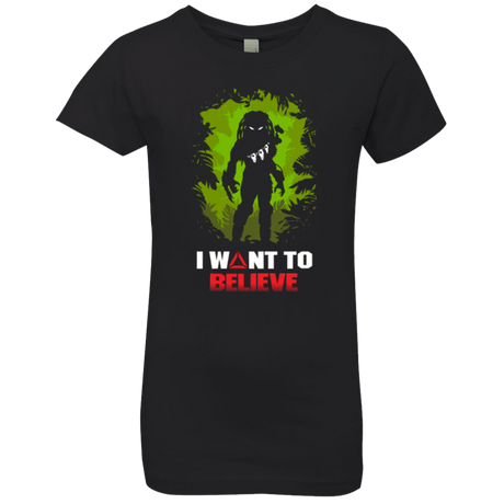 T-Shirts Black / YXS Believe in Yautja Girls Premium T-Shirt