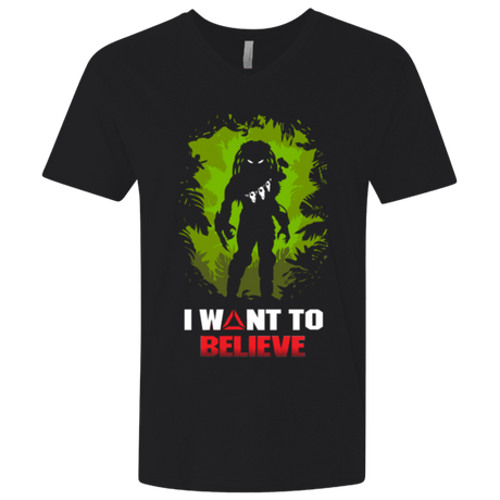 T-Shirts Black / X-Small Believe in Yautja Men's Premium V-Neck
