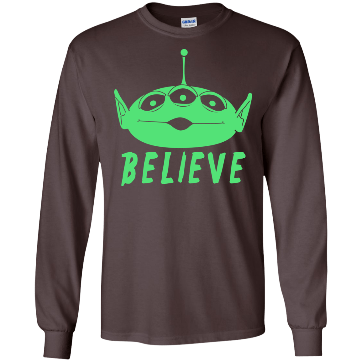 T-Shirts Dark Chocolate / S Believe Men's Long Sleeve T-Shirt