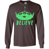 T-Shirts Dark Chocolate / S Believe Men's Long Sleeve T-Shirt