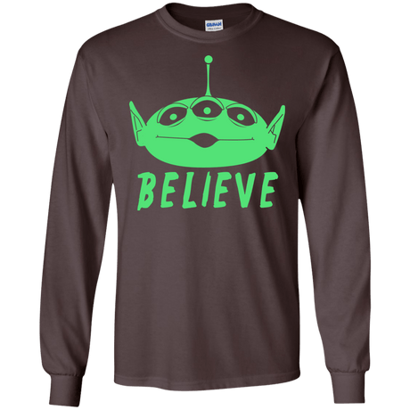 T-Shirts Dark Chocolate / S Believe Men's Long Sleeve T-Shirt