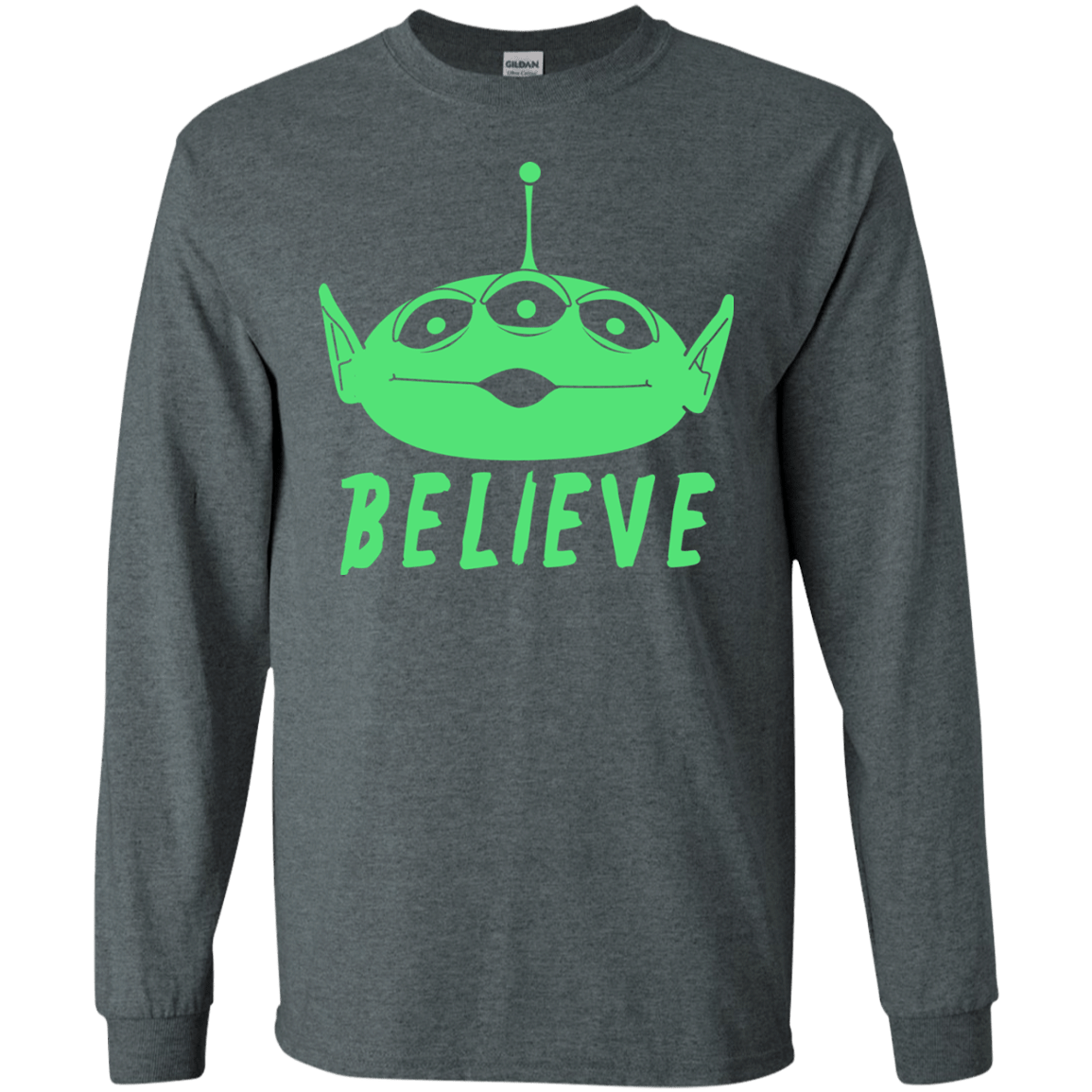 T-Shirts Dark Heather / S Believe Men's Long Sleeve T-Shirt