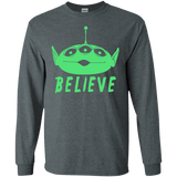 T-Shirts Dark Heather / S Believe Men's Long Sleeve T-Shirt