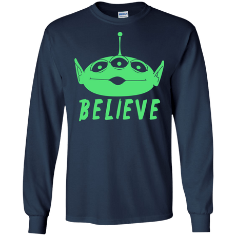 T-Shirts Navy / S Believe Men's Long Sleeve T-Shirt