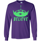 T-Shirts Purple / S Believe Men's Long Sleeve T-Shirt