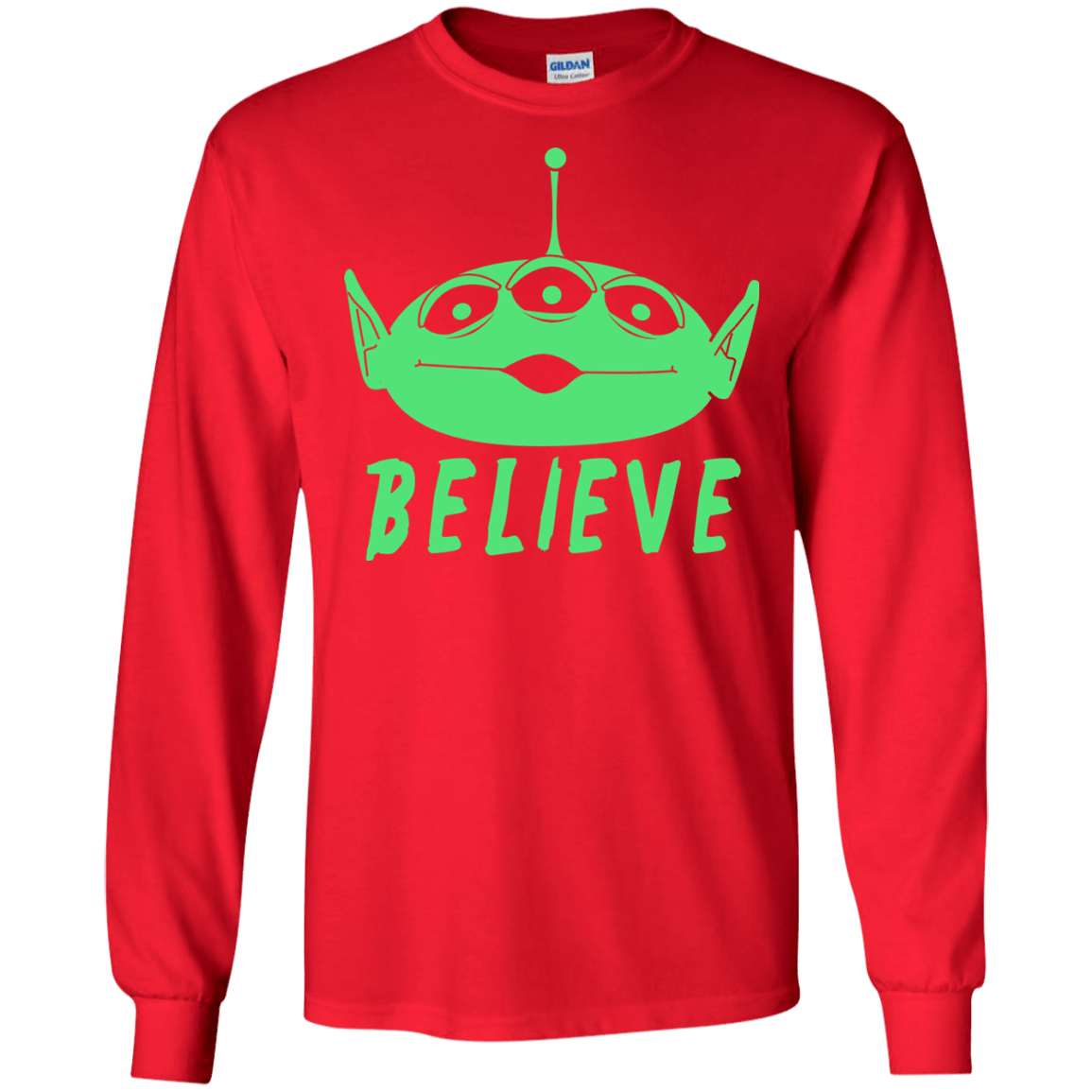 T-Shirts Red / S Believe Men's Long Sleeve T-Shirt