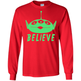 T-Shirts Red / S Believe Men's Long Sleeve T-Shirt