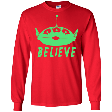 T-Shirts Red / S Believe Men's Long Sleeve T-Shirt