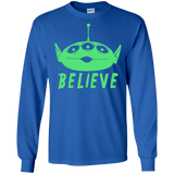 T-Shirts Royal / S Believe Men's Long Sleeve T-Shirt