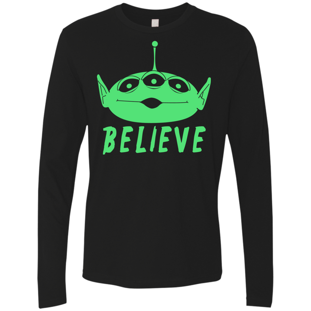 T-Shirts Black / S Believe Men's Premium Long Sleeve