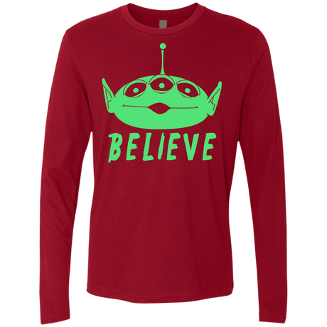 T-Shirts Cardinal / S Believe Men's Premium Long Sleeve