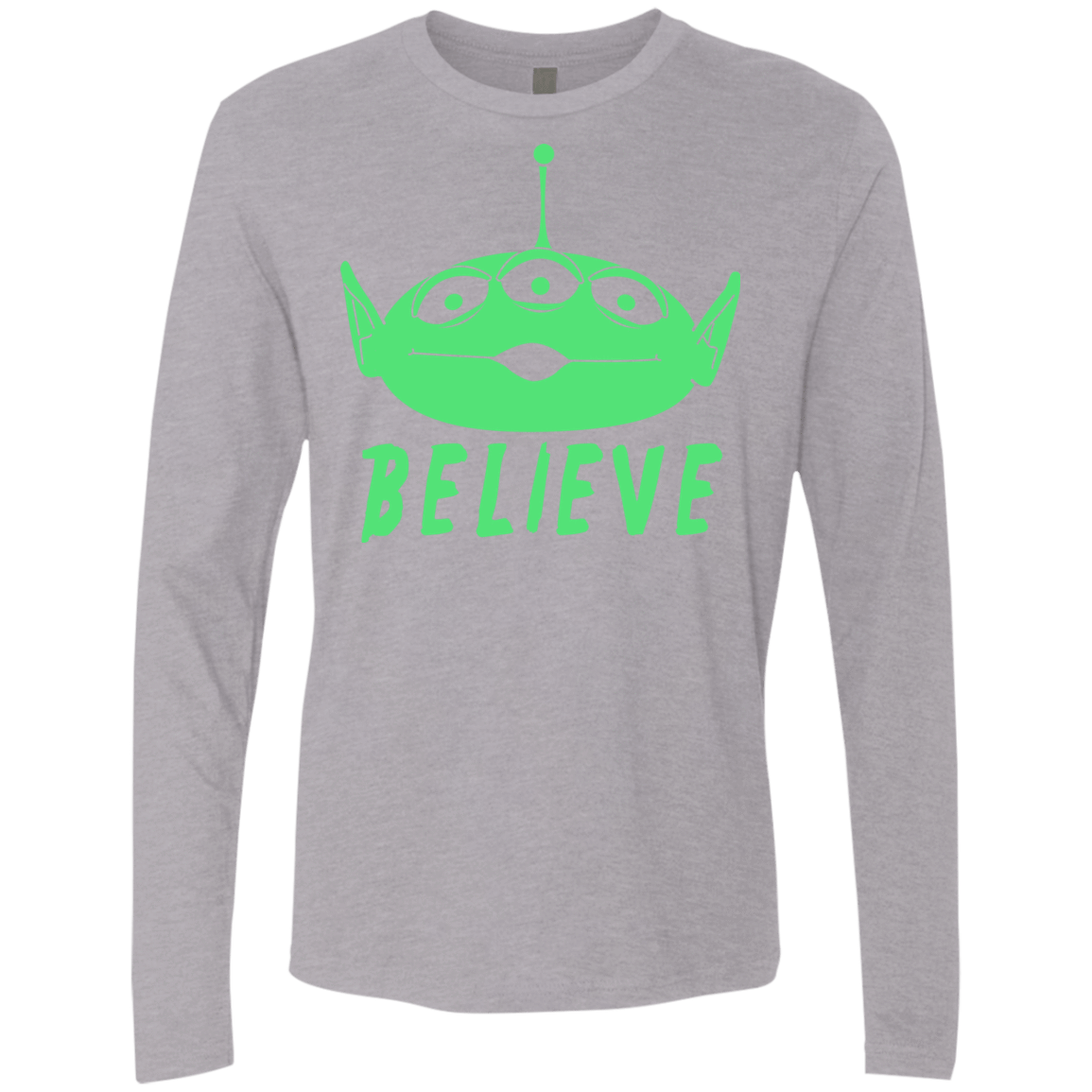 T-Shirts Heather Grey / S Believe Men's Premium Long Sleeve