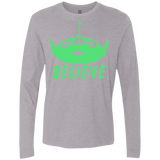 T-Shirts Heather Grey / S Believe Men's Premium Long Sleeve