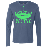 T-Shirts Indigo / S Believe Men's Premium Long Sleeve